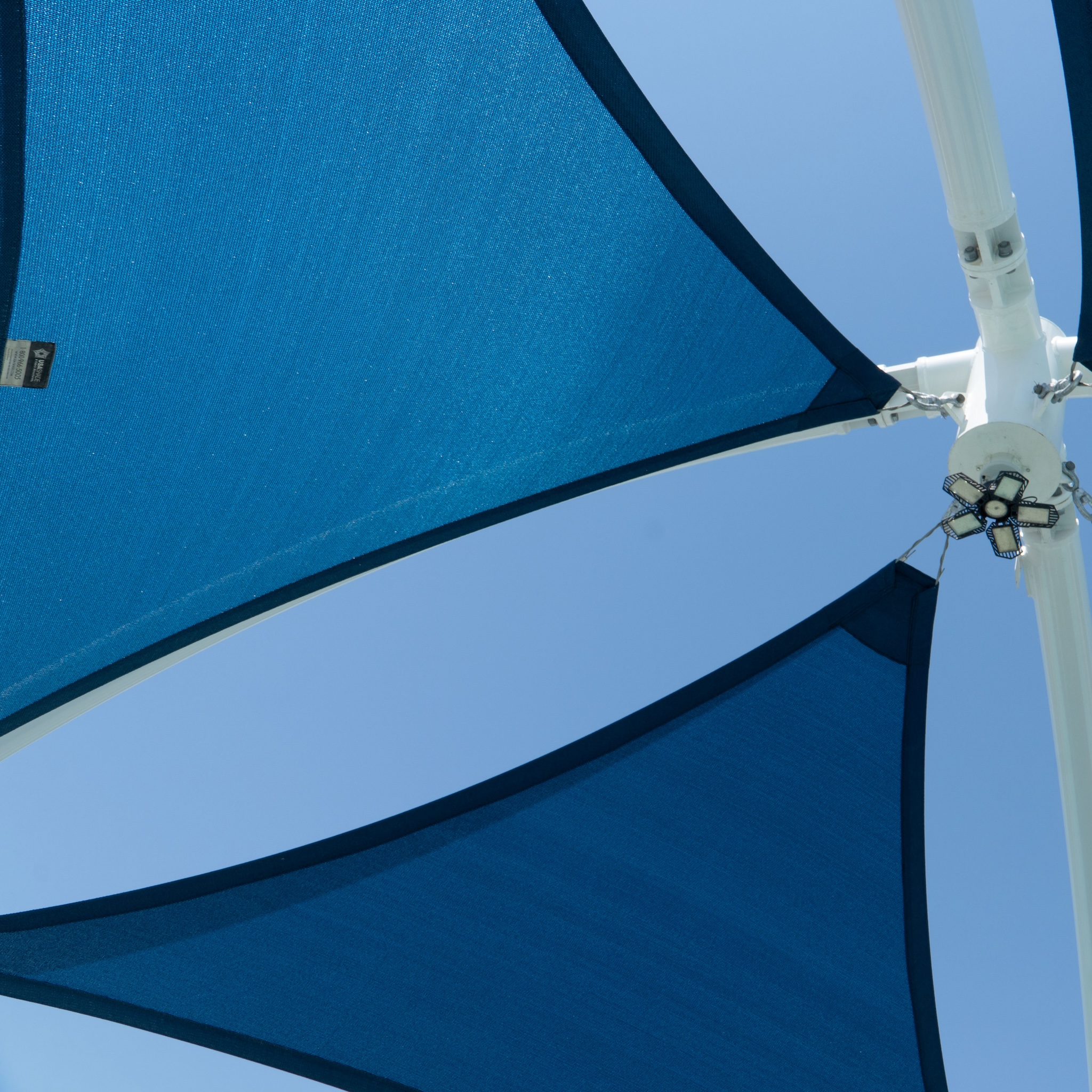 3 point sail shade structure, apex mounting thumbnail